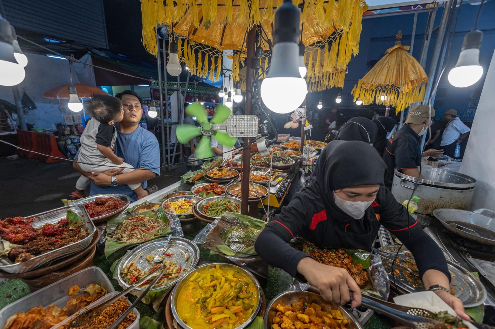 Ilustrasi kuliner nusantara untuk artikel Kuliner Nus di Jakarta Fair 2026