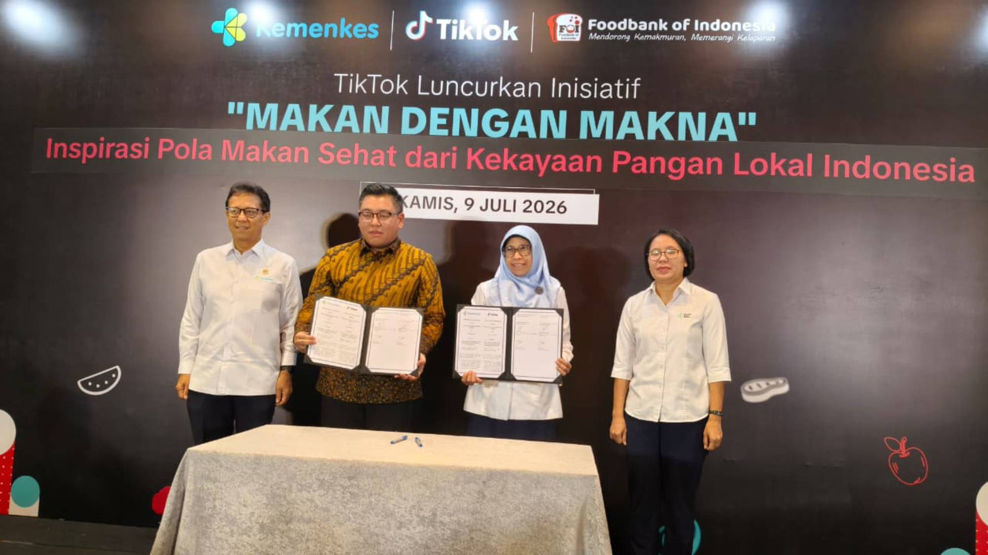 Ilustrasi makan dengan makna untuk artikel TikTok Luncurkan Makan Dengan Makna untuk Pangan Lokal