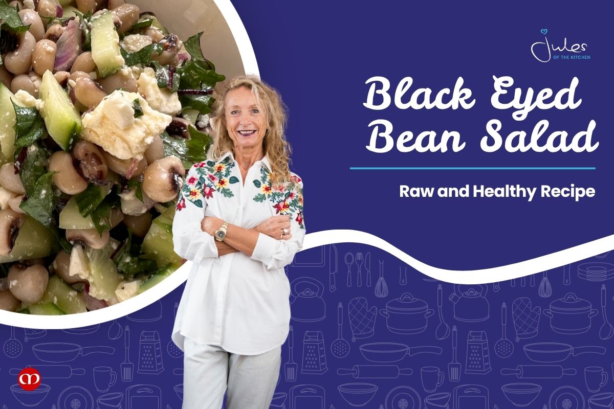 Ilustrasi black eyed bean salad untuk artikel Jules of the Kitchen: Resep Black Eyed Bean Salad