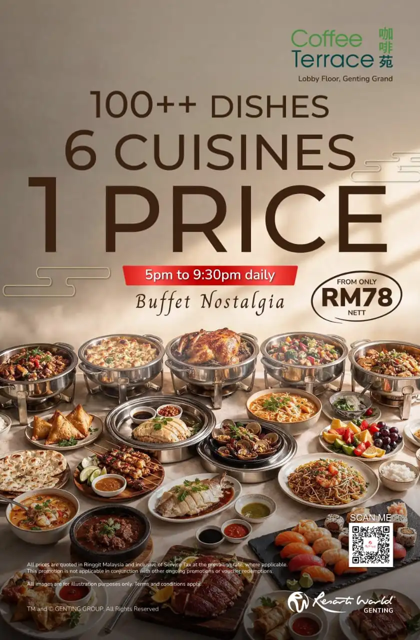 Ilustrasi coffee terrace genting untuk artikel Coffee Terrace Genting kembali: menyusuri rasa dan kenangan