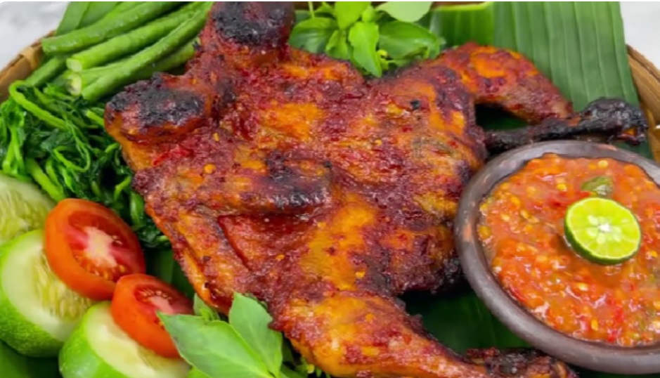 Ilustrasi ayam bakar bumbu merah untuk artikel Ayam Bakar Bumbu Merah: Aroma dan Selera yang Menggugah